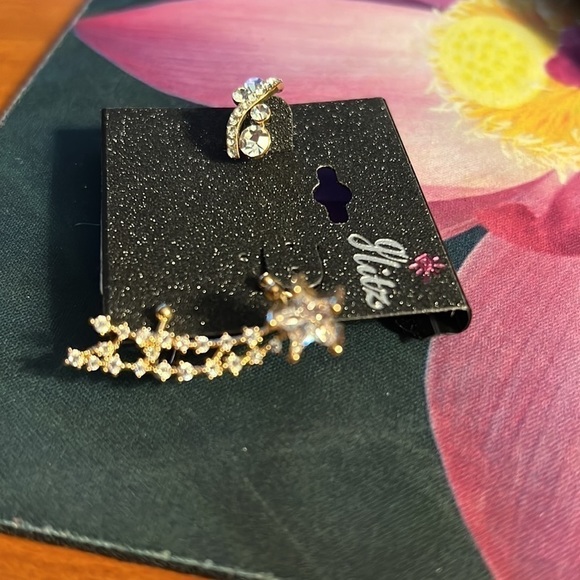 One Gold Plated  Star Cuff Earrings for Women Cartilage Ear Cuff CZ - Picture 4 of 10